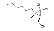 ((1R,3S)-2,2-dichloro-3-hexyl-3-methylcyclopropyl)methanol结构式
