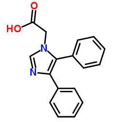 4,5-Diphenyl-1h-imidazole-1-acetic acid Structure