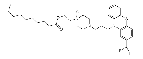 2-[1-oxido-4-[3-[2-(trifluoromethyl)phenothiazin-10-yl]propyl]-2,3,5,6-tetrahydropyrazin-1-yl]ethyl decanoate结构式