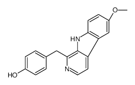 4-[(6-methoxy-9H-pyrido[3,4-b]indol-1-yl)methyl]phenol Structure