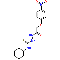 N-Cyclohexyl-2-[(4-nitrophenoxy)acetyl]hydrazinecarbothioamide Structure