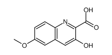3-hydroxy-6-methoxyquinoline-2-carboxylic acid结构式