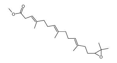 methyl 15,16-epoxy-4,8,12,16-tetramethyl-3,7,11-heptadecatrienoate结构式