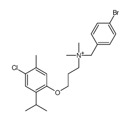 (4-bromophenyl)methyl-[3-(4-chloro-5-methyl-2-propan-2-ylphenoxy)propyl]-dimethylazanium结构式