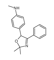 4-(2,2-dimethyl-4-phenyl-5H-1,3-oxazol-5-yl)-N-methylaniline结构式