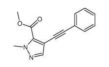 1-methyl-4-phenylethynylpyrazole-5-carboxylic acid methyl ester结构式