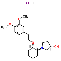 (3S)-1-{(1S,2S)-2-[2-(3,4-Dimethoxyphenyl)ethoxy]cyclohexyl}-3-pyrrolidinol hydrochloride (1:1) Structure