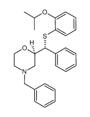 (2R)-2-[(R)-({2-[(1-methylethyl)oxy]phenyl}thio)(phenyl)methyl]-4-(phenylmethyl)morpholine Structure
