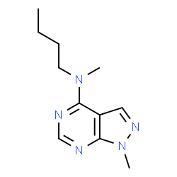 1H-Pyrazolo[3,4-d]pyrimidine,4-(butylmethylamino)-1-methyl-(8CI)结构式