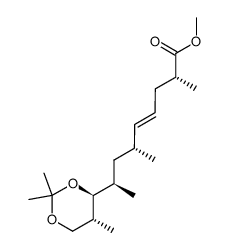 methyl (2R,6R,8R,E)-2,6-dimethyl-8-((4S,5R)-2,2,5-trimethyl-1,3-dioxan-4-yl)non-4-enoate结构式