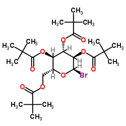 2,3,4,6-O-四特戊酰基-alpha-D-溴代吡喃葡萄糖结构式