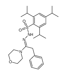 2,4,6-triisopropyl-N'-(1-morpholino-2-phenylethylidene)benzenesulfonohydrazide结构式