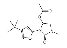 [3-(3-tert-butyl-1,2-oxazol-5-yl)-1-methyl-2-oxoimidazolidin-4-yl] acetate Structure