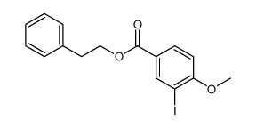 Benzoic acid, 3-iodo-4-methoxy-, 2-phenylethyl ester结构式