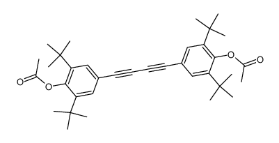 buta-1,3-diyne-1,4-diylbis(2,6-di-tert-butyl-4,1-phenylene) diacetate Structure