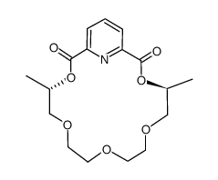 (4S,14S)-4,14-Dimethyl-3,6,9,12,15-pentaoxa-21-azabicyclo[15.3.1]-heneicosa-1(21),17,19-triene-2,16-dione Structure