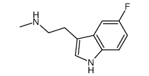 [2-(5-fluoro-1H-indol-3-yl)-ethyl]-methyl-amine结构式