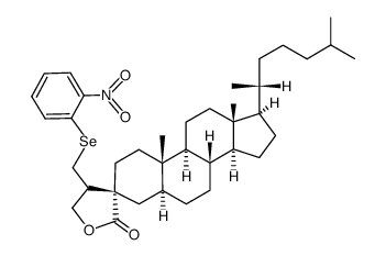 (3R)-4'-(2 nitrophenylselenomethyl)dihydrospiro-[5α-cholestane-3,3'(2H')-furan]-2'-one Structure