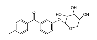 (4-Methylphenyl)(3-(beta-D-xylopyranosyloxy)phenyl)methanone结构式