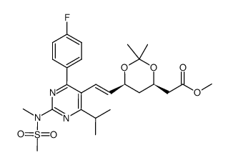 2-((4R,6S)-6-((E)-2-(4-(4-fluorophenyl )-6-isopropyl-2-(N-methylmethylsulfonamido)pyrimidin-5-yl)vinyl)-2,2-dimethyl-1,3-dioxan-4-yl)acetate methyl ester Structure