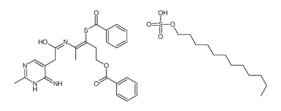 S-[2-[[(4-amino-2-methyl-5-pyrimidinyl)methyl]formamido]-1-[2-(benzoyloxy)ethyl]prop-1-enyl] thiobenzoate, mono(dodecyl sulphate) picture