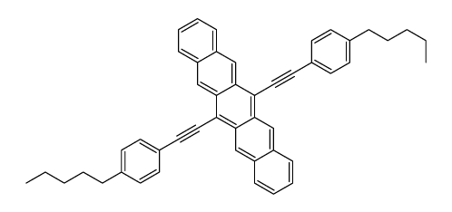 6,13-bis[2-(4-pentylphenyl)ethynyl]pentacene Structure