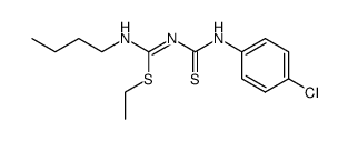 S-ethyl-N-butyl-N'-(4-chloro-phenylthiocarbamoyl)-isothiourea结构式