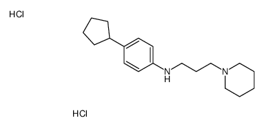 4-cyclopentyl-N-(3-piperidin-1-ylpropyl)aniline,dihydrochloride结构式