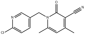 1-[(6-chloropyridin-3-yl)methyl]-4,6-dimethyl-2-oxo-1,2-dihydropyridine-3-carbonitrile Structure