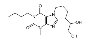 7-(5,6-dihydroxyhexyl)-3-methyl-1-(3-methylbutyl)purine-2,6-dione Structure