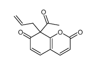 8-acetyl-8-allyl-7-oxo-7,8-dihydrocoumarin结构式