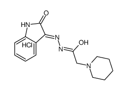 N'-(2-oxoindol-3-yl)-2-piperidin-1-ylacetohydrazide,hydrochloride结构式