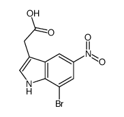 2-(7-bromo-5-nitro-1H-indol-3-yl)acetic acid Structure