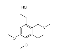 8-Ethyl-1,2,3,4-tetrahydro-5,6-dimethoxy-2-methylisochinolin-Hydrochlorid结构式