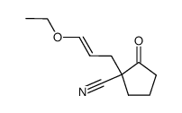(E)-1-(3-Ethoxy-2-propenyl)-2-oxocyclopentane-carbonitrile Structure