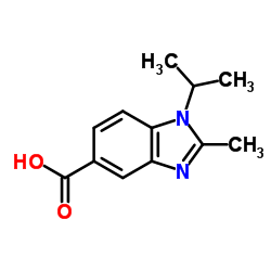 1-Isopropyl-2-methyl-1H-benzimidazole-5-carboxylic acid结构式