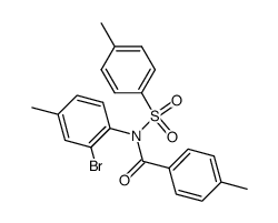 N-(2-Brom-4-methylphenyl)-4-methyl-N-(4-methylphenylsulfonyl)benzamid Structure