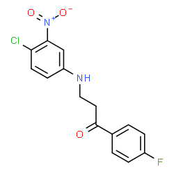 3-(4-chloro-3-nitroanilino)-1-(4-fluorophenyl)-1-propanone结构式