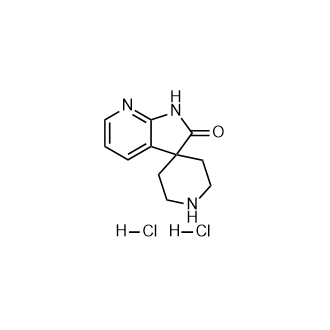 1',2'-二氢螺[哌啶-4,3'-吡咯并[2,3-b]吡啶]-2'-酮二盐酸盐结构式