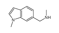 N-甲基-n-[(1-甲基-1H-吲哚-6-基)甲基]胺结构式