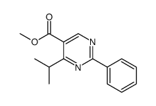 5-Pyrimidinecarboxylic acid, 4-(1-methylethyl)-2-phenyl-, methyl ester结构式