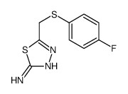5-[(4-fluorophenyl)sulfanylmethyl]-1,3,4-thiadiazol-2-amine Structure