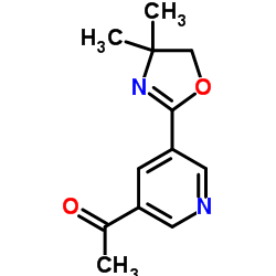 1-[5-(4,4-Dimethyl-4,5-dihydro-1,3-oxazol-2-yl)-3-pyridinyl]ethanone结构式