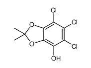 5,6,7-trichloro-2,2-dimethyl-1,3-benzodioxol-4-ol Structure