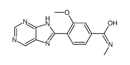 3-methoxy-N-methyl-4-(7H-purin-8-yl)benzamide Structure