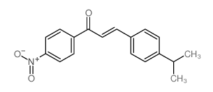 (E)-1-(4-nitrophenyl)-3-(4-propan-2-ylphenyl)prop-2-en-1-one结构式