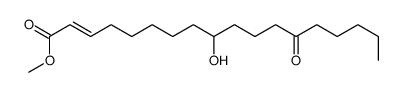 methyl 9-hydroxy-13-oxooctadec-2-enoate结构式