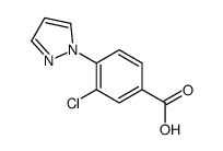 3-chloro-4-pyrazol-1-ylbenzoic acid Structure