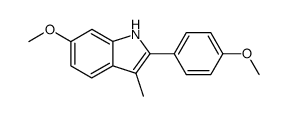 6-methoxy-2-(4-methoxyphenyl)-3-methylindole结构式