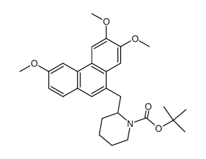 (+/-)-N-tert-butoxycarbonyl-2-[(2,3,6-trimethoxy-phenanthren-10-yl)methyl]-piperidine Structure